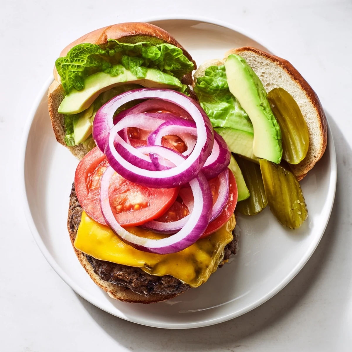 Golden vegetarian black bean burger served on a sesame bun with ripe tomato slices and creamy mayonnaise