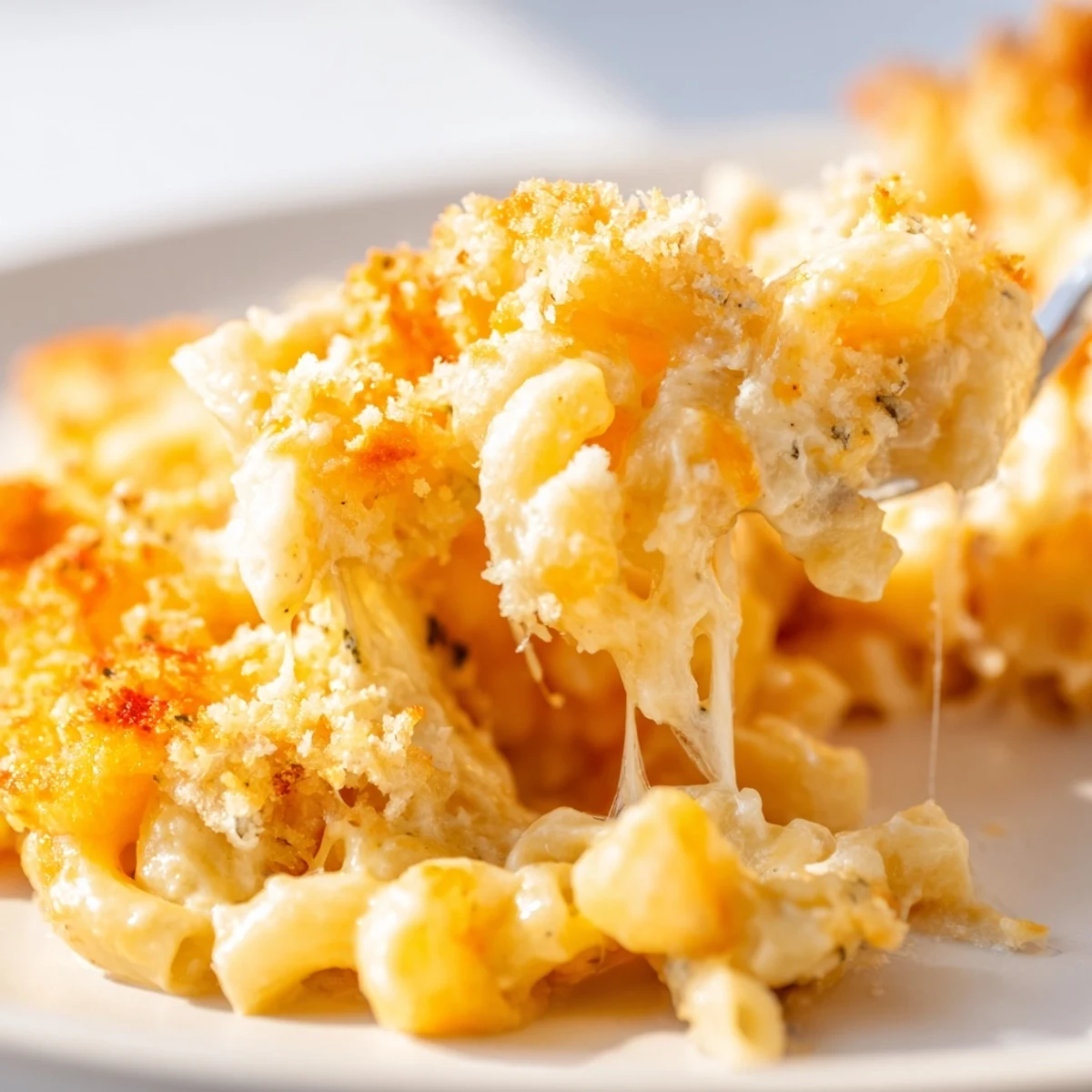 Creamy Three Cheese Baked Macaroni