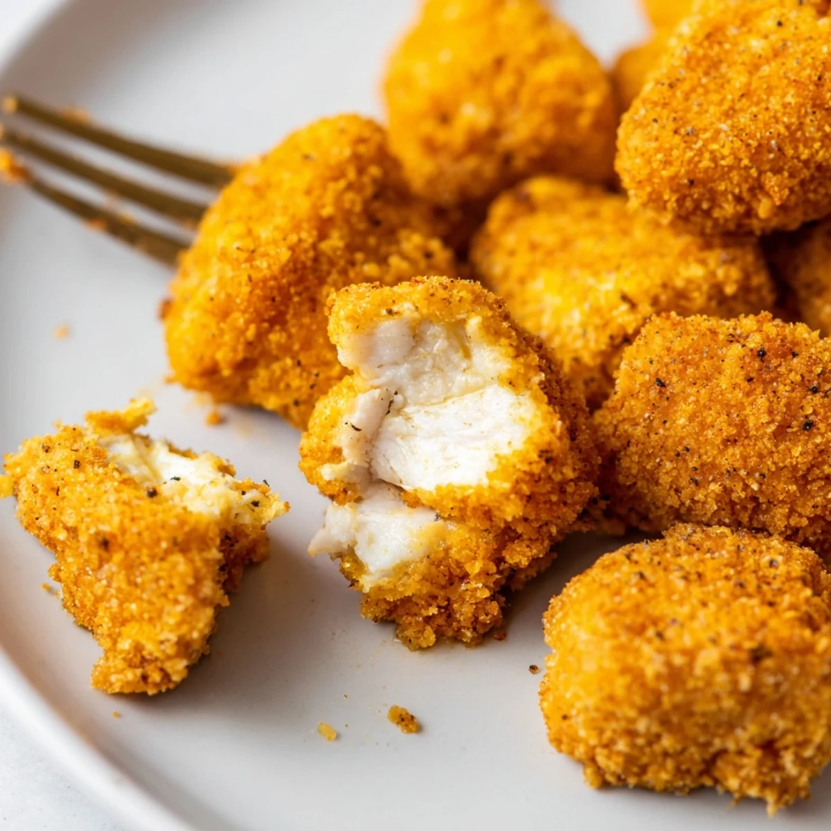 Buttermilk marinated Chicken Bites with crunchy coating, served with ranch dip