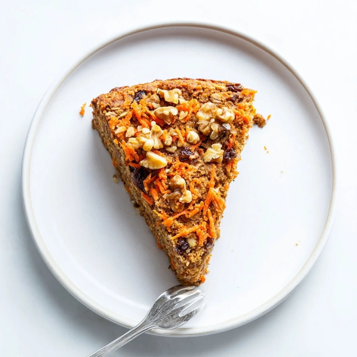 Gluten-free carrot cake made with hearty oats and sweet grated carrots, freshly baked