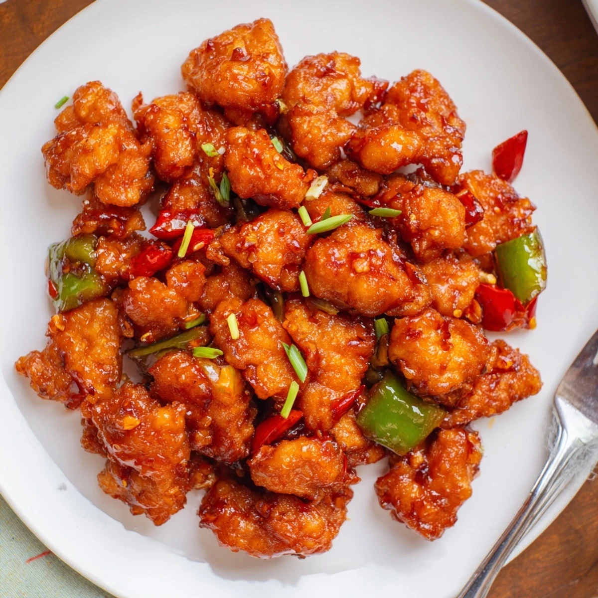 Golden-fried Chilli Chicken Indo Chinese Recipe tossed with garlic, scallions, and spice