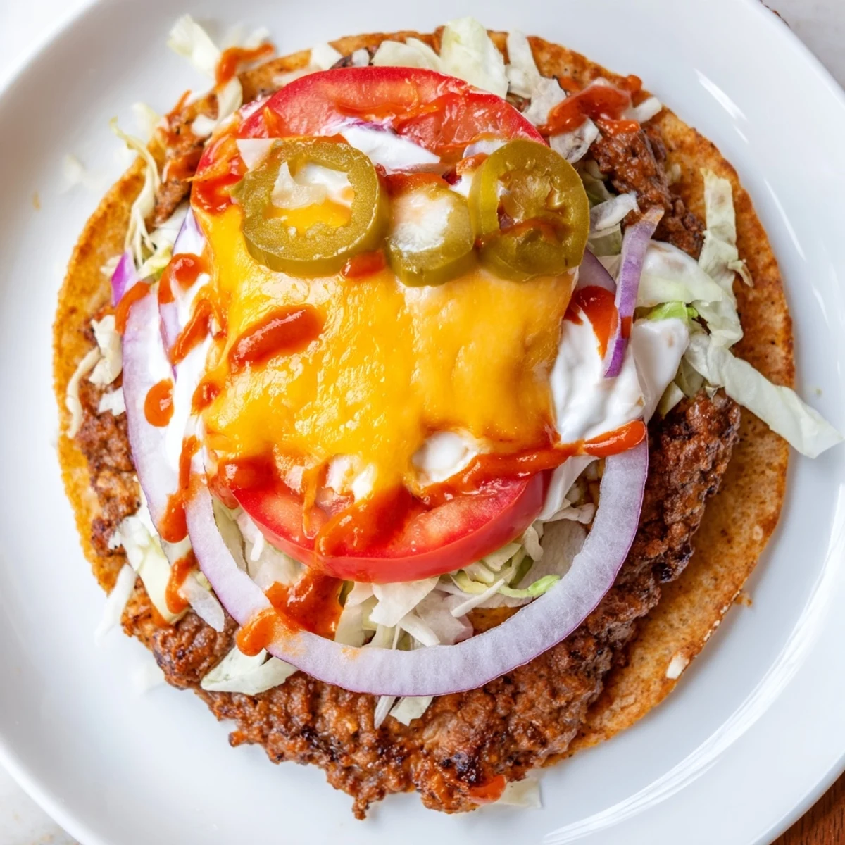 Warm toasted tortillas cradling crispy cheese and toppings in Cheesy Smash Tacos Recipe