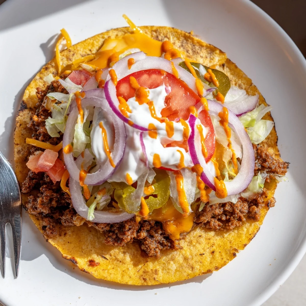 Juicy smashed beef and melty cheese highlight this Cheesy Smash Tacos Recipe