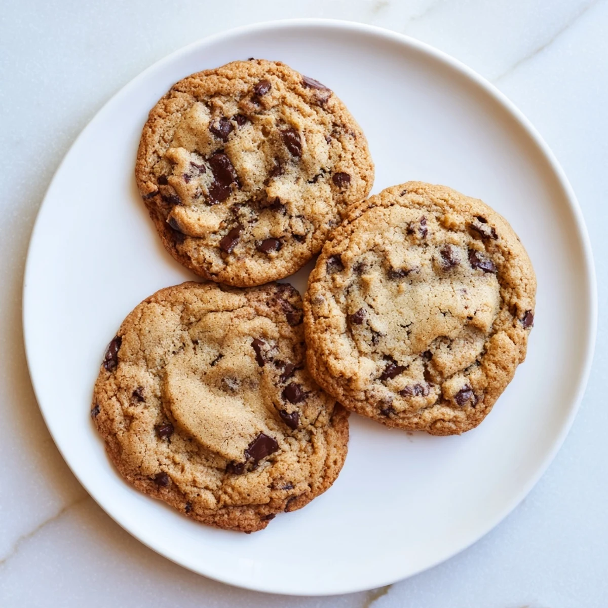 Stack of soft chewy chocolate chip cookies on a white wire cooling rack