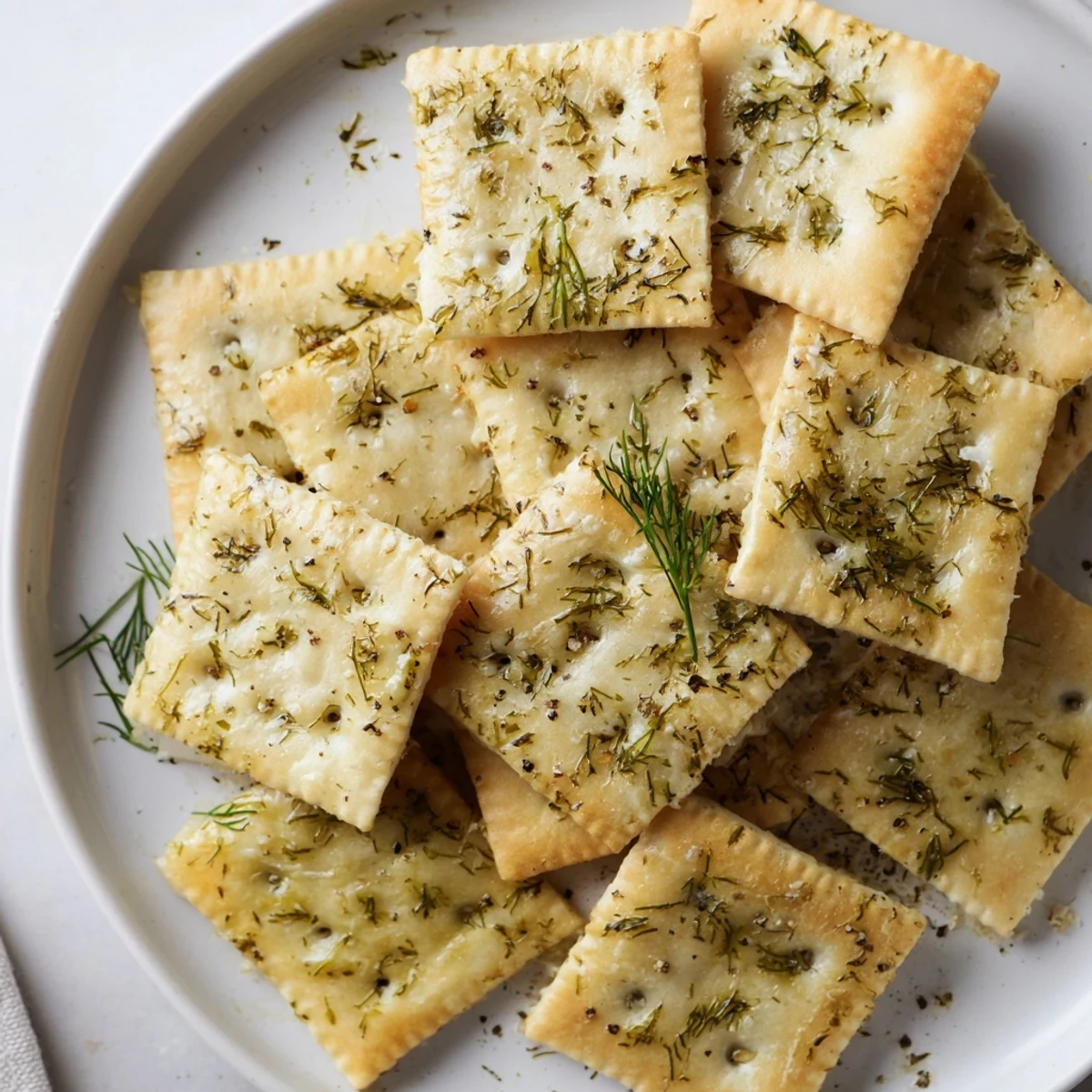 Homestyle Dill Pickle Saltines Recipe with tangy pickle juice glaze and crunch