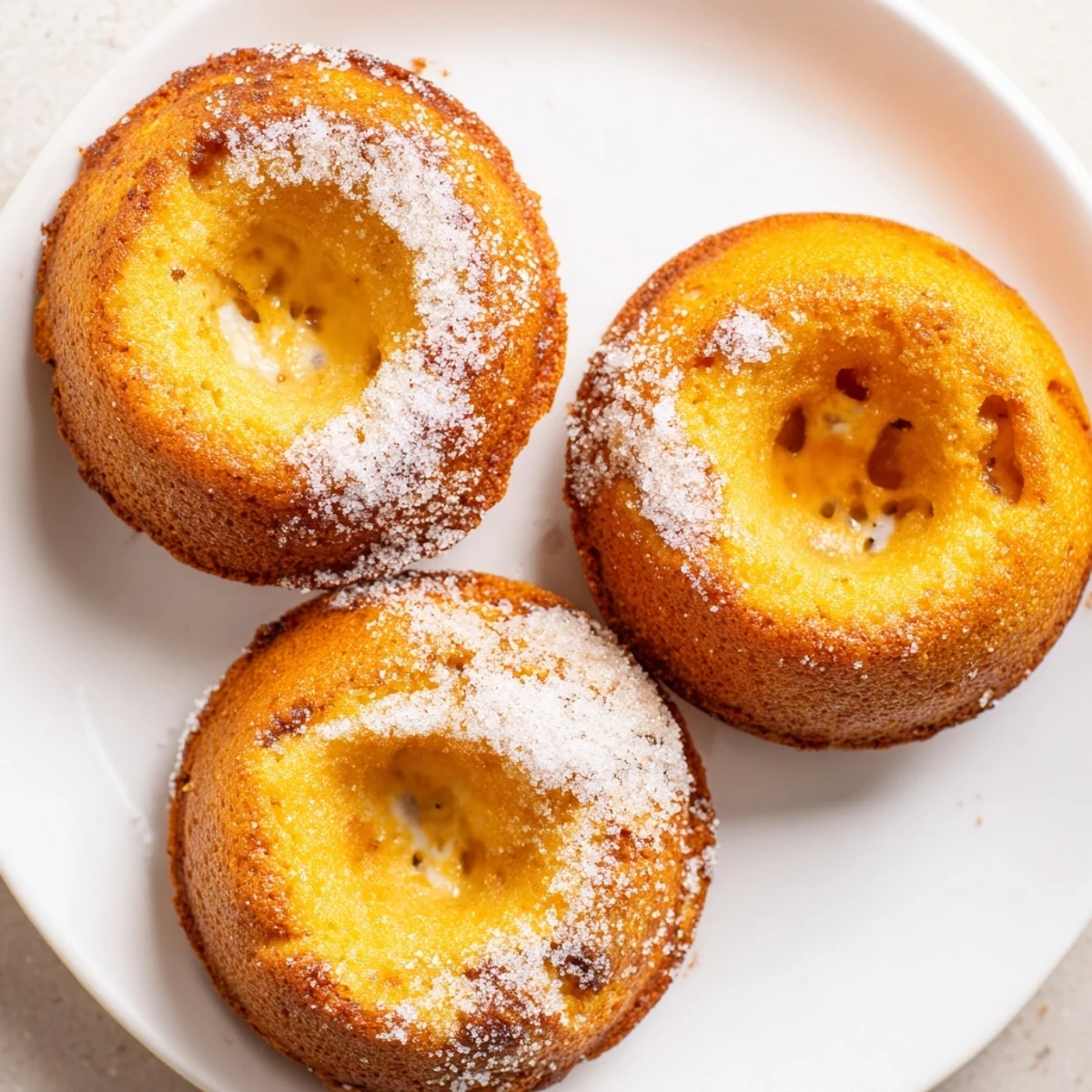 Banana Donuts cooling on a wire rack, golden-brown, moist crumb visible