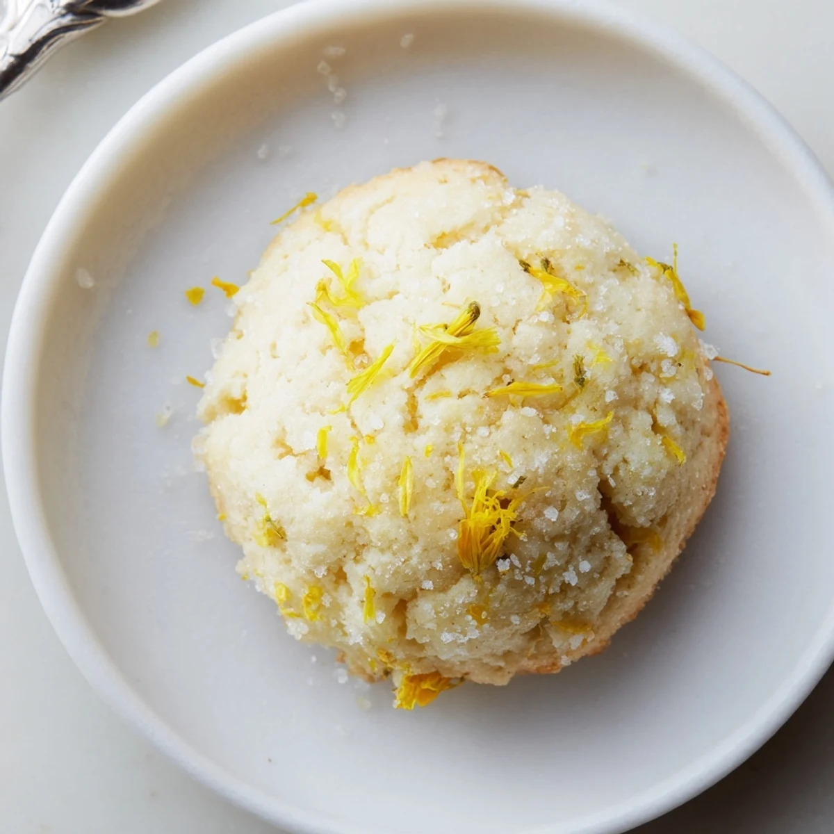 Magical Dandelion Cookies Recipe on parchment, golden edges and lemon zest aroma
