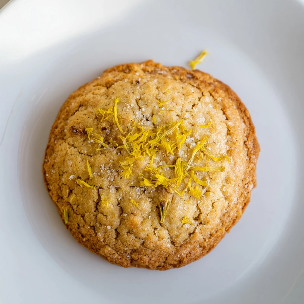 Freshly baked Magical Dandelion Cookies Recipe cooling on rack, floral notes