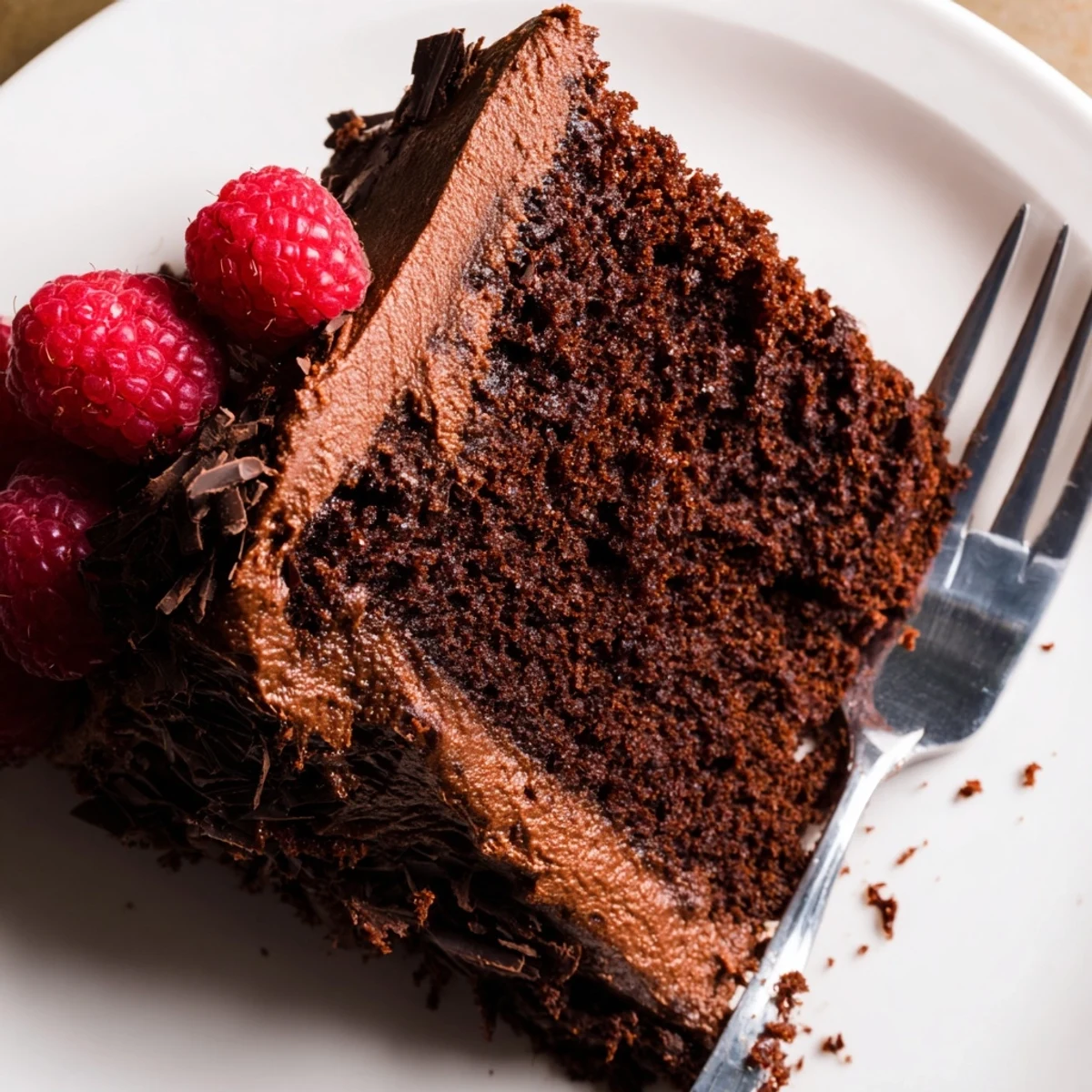 Chocolate Cake Recipe showing moist, layered cake with glossy chocolate frosting