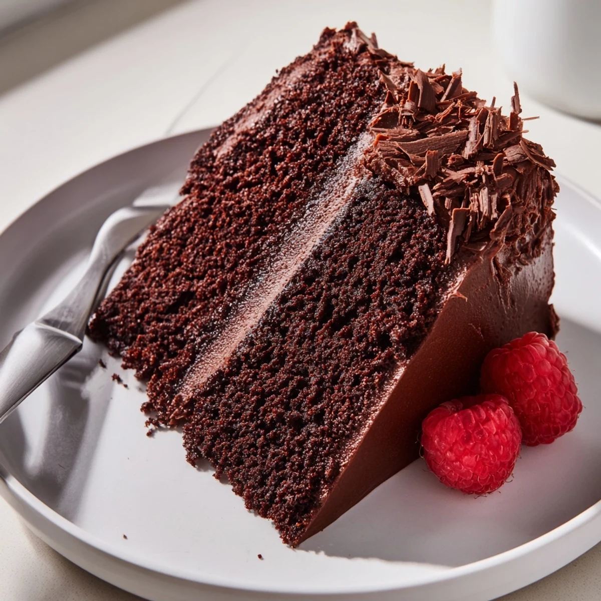 Homestyle Chocolate Cake Recipe baked in round pans, tender moist texture