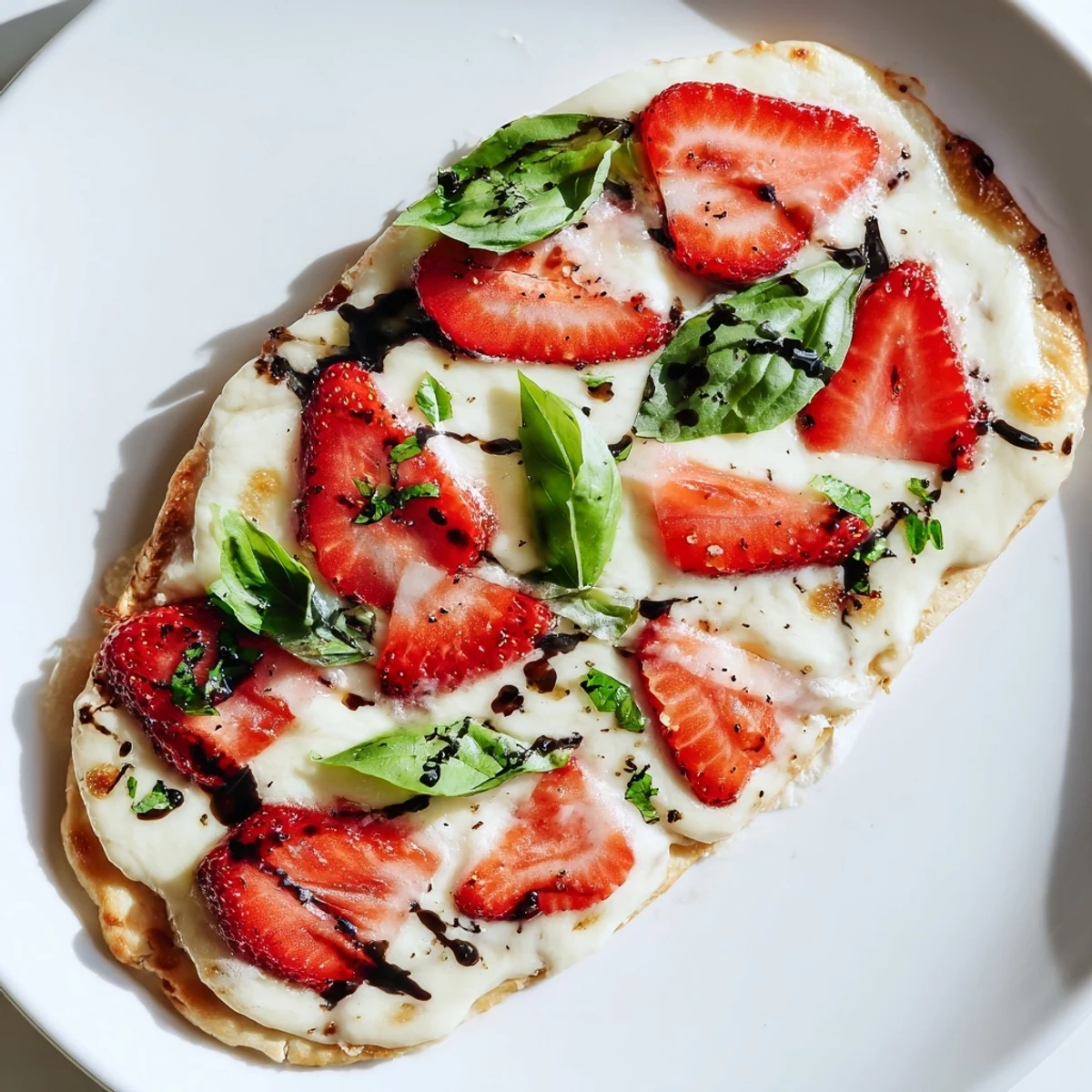 Sweet strawberries and creamy Brie bake until bubbly on this golden flatbread appetizer
