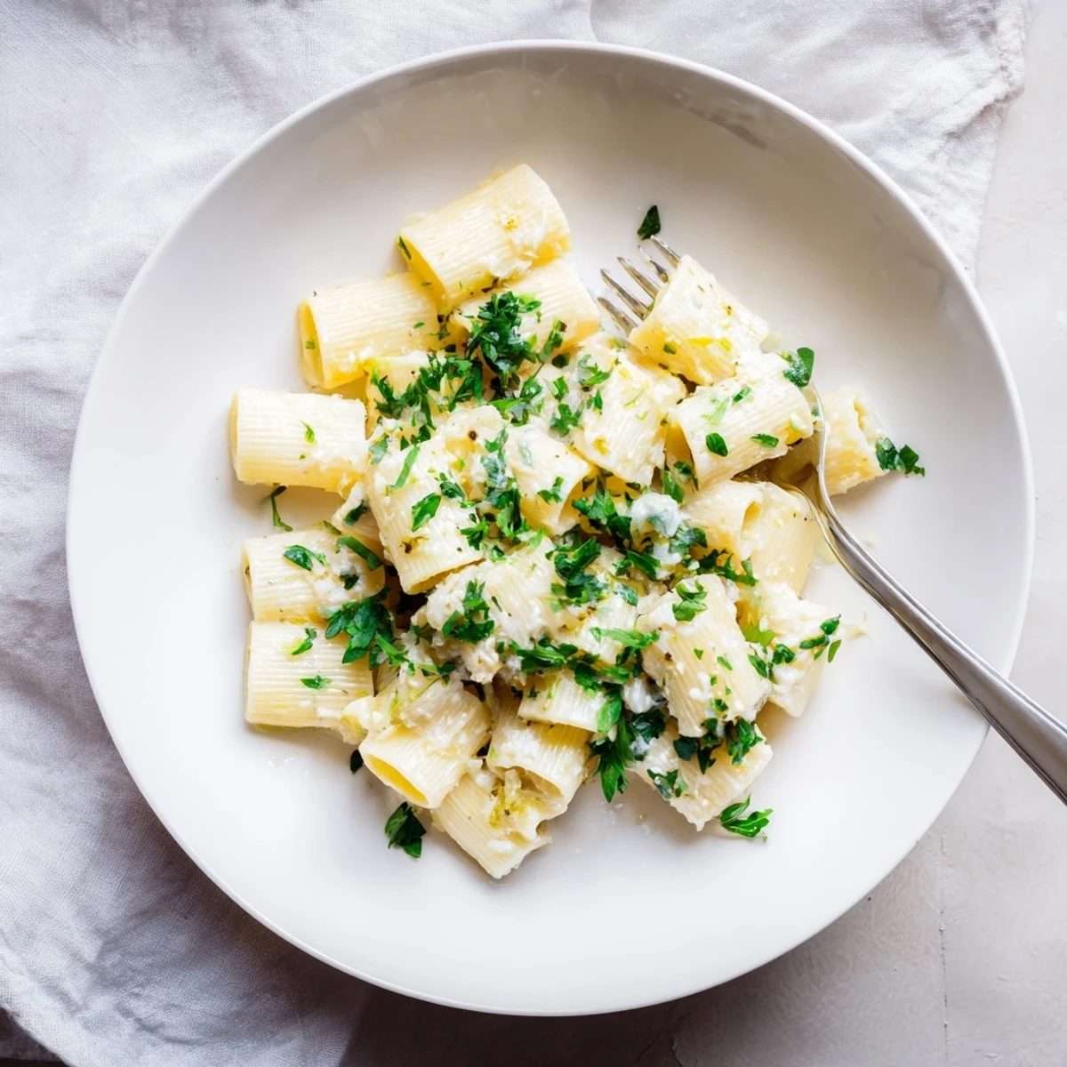Golden rich garlic sauce spooned over roasted potatoes and grilled chicken breast
