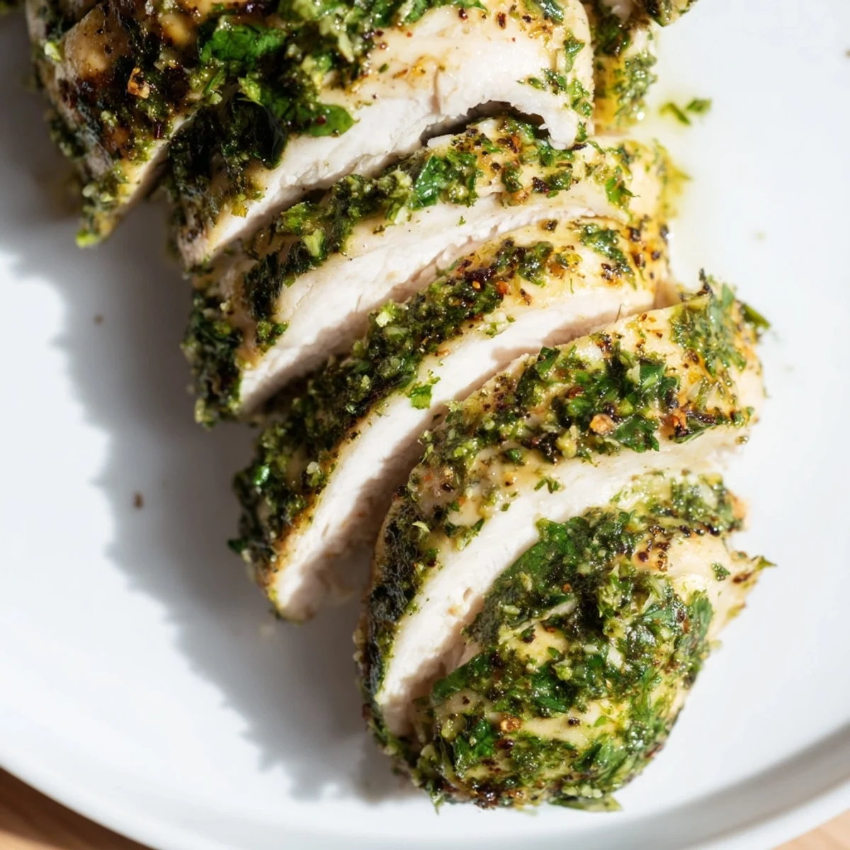 Golden grilled Cilantro Lime Chicken garnished with fresh cilantro and lime wedges  