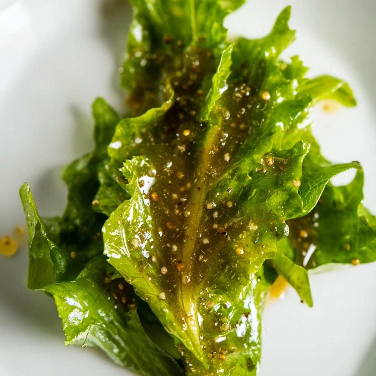 Smooth honey vinaigrette coating roasted vegetables with a sweet and tangy glaze.
