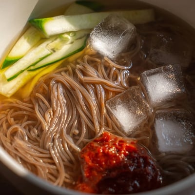 Korean Naengmyeon Cold Noodles