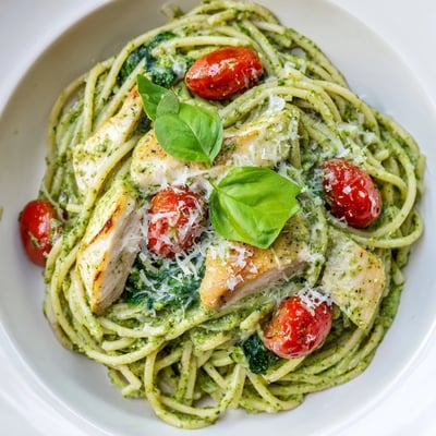 Light Pesto Pasta With Chicken